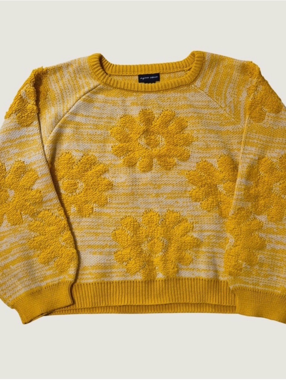 Mustard Yellow Knit Sweater - Women's Large